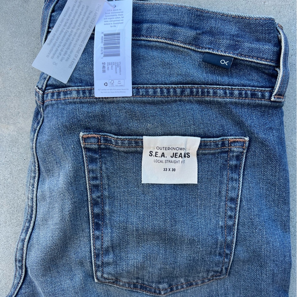 Outerknown Blue Straight Jeans